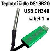 HI-DSUSB1-1M USB vodotěsné teplotní čidlo DS18B20 1m