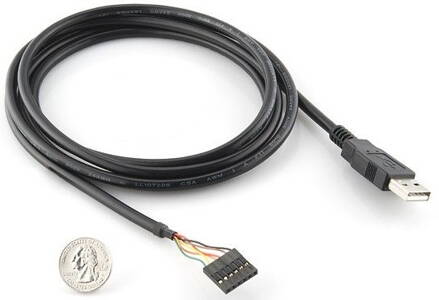 Převodník USB na UART TTL - FTDI FT232R čip, s kabelem 0.8m