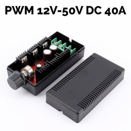 Regulátor otáček pro stejnosměrné DC motory - PWM 12V-50V 40A