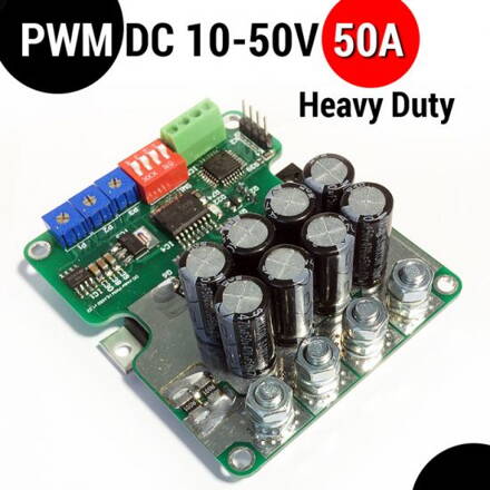 Regulátor otáček pro stejnosměrné DC motory - PWM 10V-50V 50A PCB