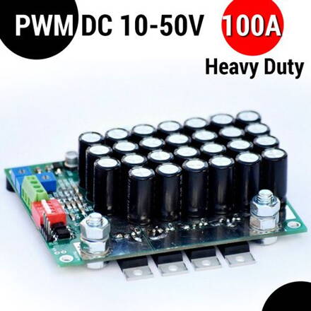Regulátor otáček pro stejnosměrné DC motory - PWM 10V-50V 100A PCB