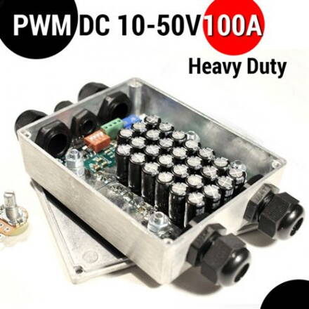 Regulátor otáček pro stejnosměrné DC motory - PWM 10V-50V 100A