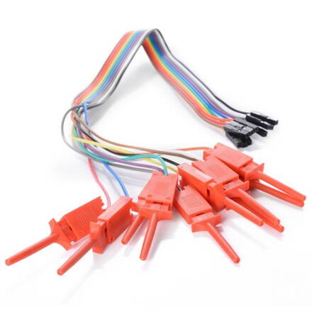10-kanálový připojovací kabel s minisvorkou pro logický analyzátor Saleae