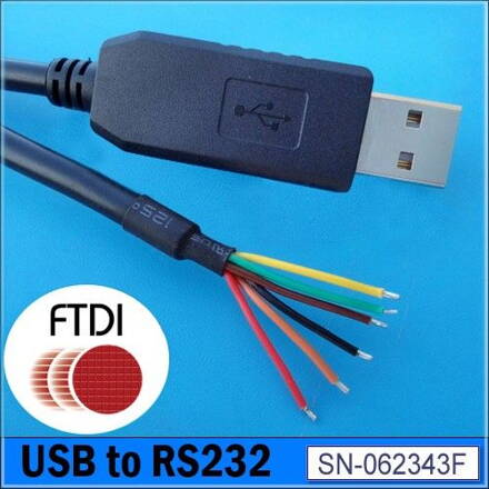 USB do RS232 serial interface kabel FTDI originální