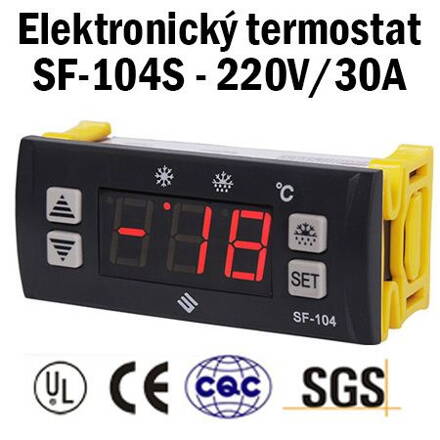 SF-104S 220V/30A - Elektronický (regulátor) termostat pro chlazení