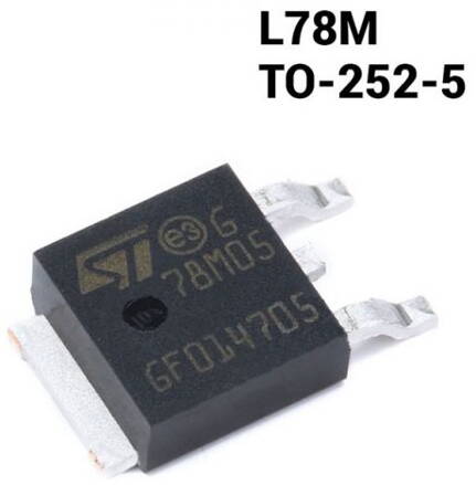 78M05 L78M05CDT-TR TO-252-2 SMD Stabilizátor pevného napětí