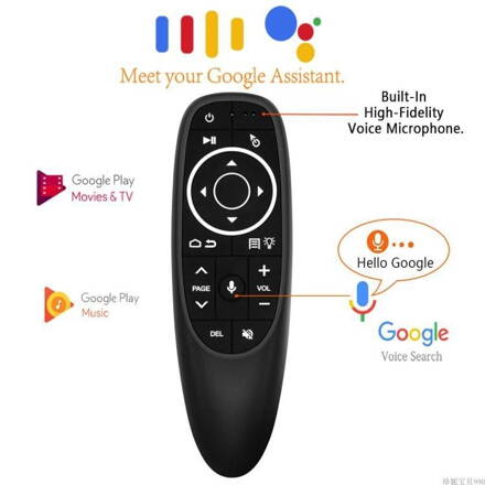 G10 voice air mouse univerzální dálkový ovladač 2.4GHz USB s gyroskopem