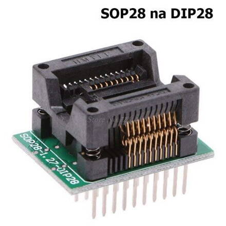 Testovací patice SMD 28pin SOP28 na DIP28 OTS-28-1.27-04