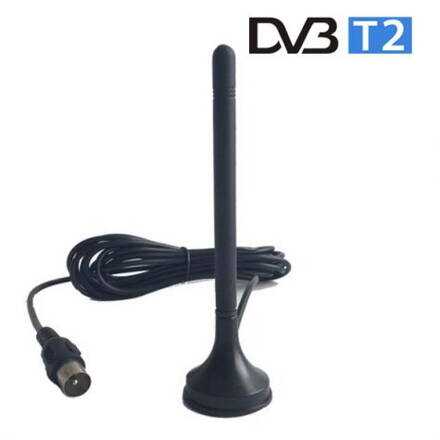 DTV-02 Kompaktní pasivní DVB-T2 anténa 1.5m kabel