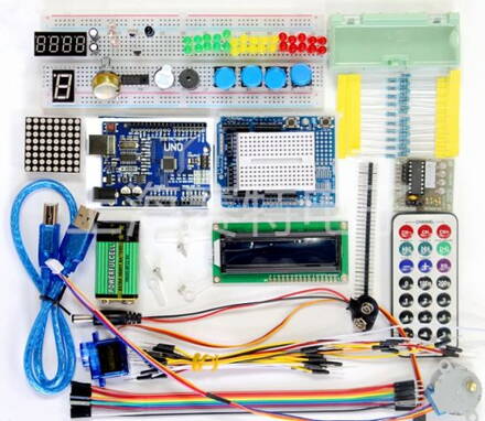 AK01 UNO R3 začátečnická sada pro Arduino 85ks modulů