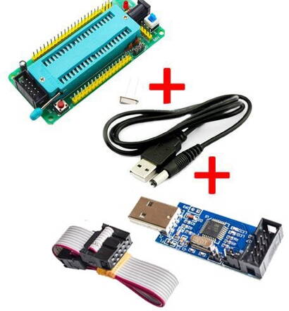 AVR minimum development board AT89S51/S52, sada s programátorem