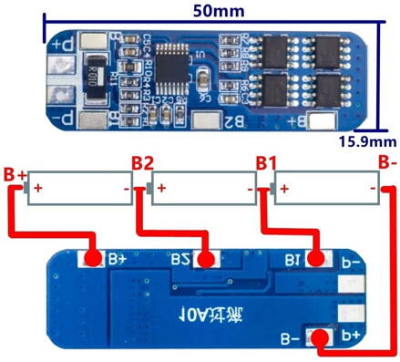 HX-3S-01 BMS 3S 12V 10A