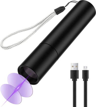 TP-165UV-1 (D02) UV LED svítilna s USB baterií 365nm
