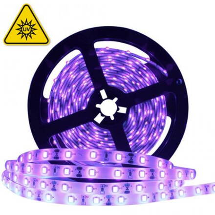 UV LED pásek 2835 SMD, 60leds/m, 12V, IP20, 5m