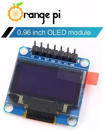 OtangePi 0.96 palcový I²C 128x64 OLED displej