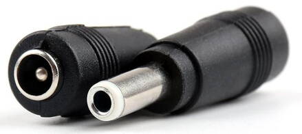 DC napájecí adaptér konektor redukce 5.5x2.1mm do 5.5x2.5mm
