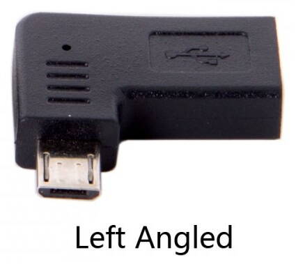 UC-213-LE USB C F na micro USB M zahnutý konektor, roh 90°