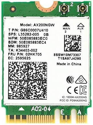 Intel AX200NGW WiFi 6E mini M.2 karta AX200