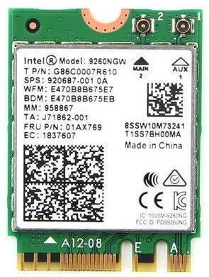 Intel 9260NGW WiFi 5 mini M.2 karta 9260