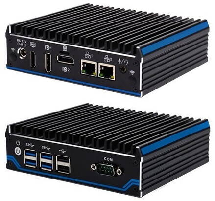 N1021 J4125 průmyslové mini PC, barebone, fanless