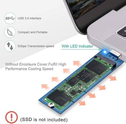 M.2 na USB 3.0 adaptér