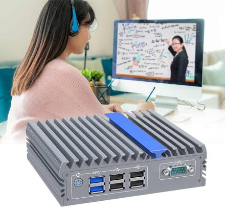 IEXP-302, J3710 průmyslové mini PC, bezventilátorové, 12V, Barebone