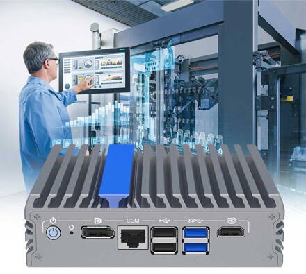 IEXP-304 Průmyslové PC, Intel N100, 4× 2.5G LAN, bezventilátorové