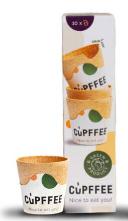 Knusprige essbare Tasse, 10 Tassen 110 ml