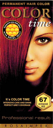 Dlouhotravající Barva na vlasy Color Time 67 - intenzivní červená 85ml