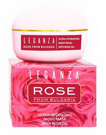 Leganza Ultra hydratační noční maska s růžovým olejem 45ml
