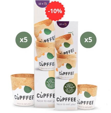 Křupavý jedlý šálek, 50 šálků 110ml+60 šálků 220ml, 3 kg.
