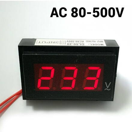 DL50-20 AC 80-500V LED digitální voltmetr