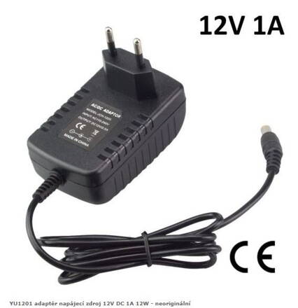 YU1201 adaptér napájecí zdroj 12V DC 1A 12W - neoriginální