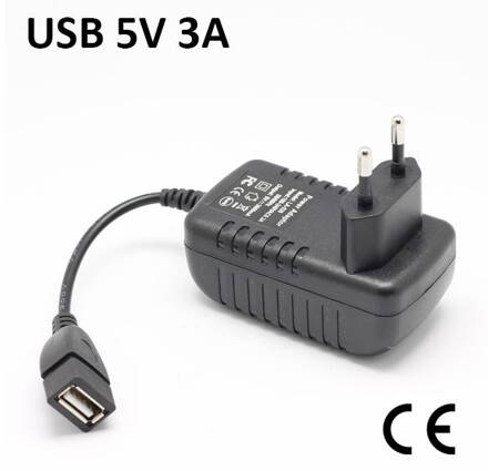 ANU-050300A USB adaptér napájecí zdroj 5V DC 3A 15W - neoriginální