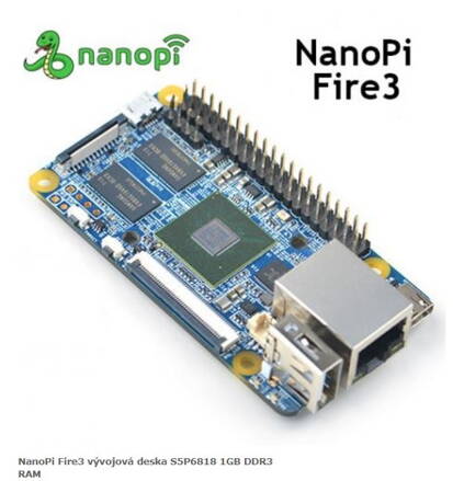 NanoPi Fire3 vývojová deska S5P6818 1GB DDR3 RAM