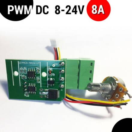 Stmívač dimmer, DC 12-24V, 8A modul