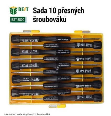 BST-8800C sada 10 přesných šroubováků