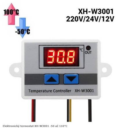 Elektronický termostat XH-W3001 -50 až 110°C