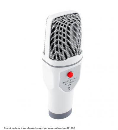 Ruční zpěvový kondenzátorový karaoke mikrofon SF-690