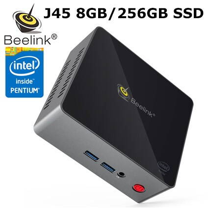 Beelink J45 Mini PC Intel Pentium J4205 8GB DDR4 256GB mSATA SSD Windows 10