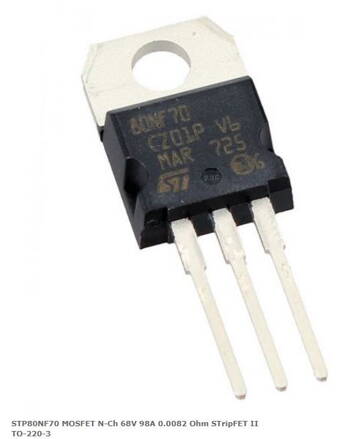 STP80NF70 MOSFET N-Ch 68V 98A 0.0082 Ohm STripFET II TO-220-3